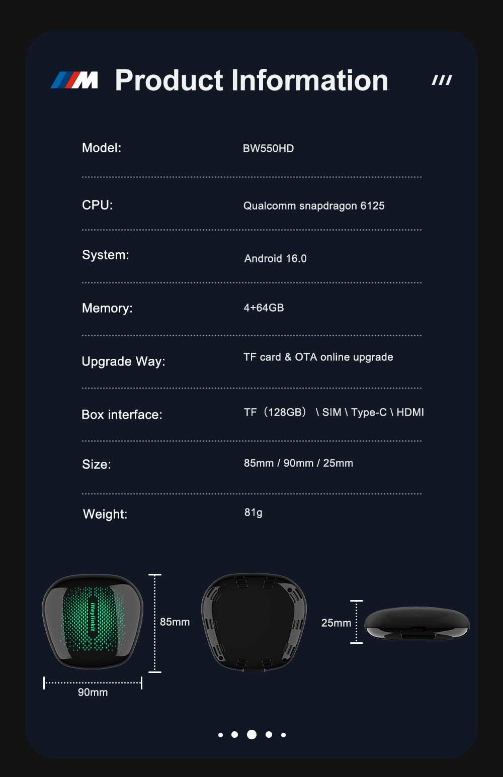 Universal Entertainment Android Carplay Ai Box For BMW Back Seat Auto