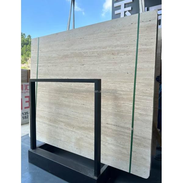 Marble Travertine Stone Big Slab Polished for Modern Hotel Villa Interior Design