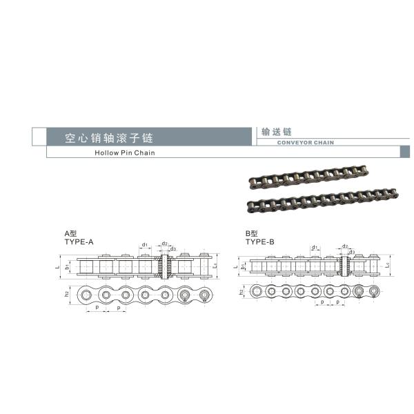 Hollow Pin Transmission Drive Chains 40HP 50HP 60HP 80HP Stainless Steel Roller Chain