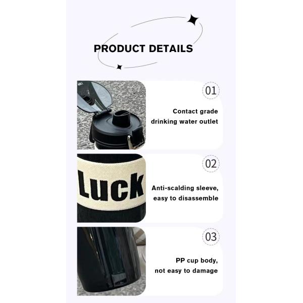 600ML Reusable Plastic Straw Cup With Custom Logo Eco Friendly Water Bottle As In Shown