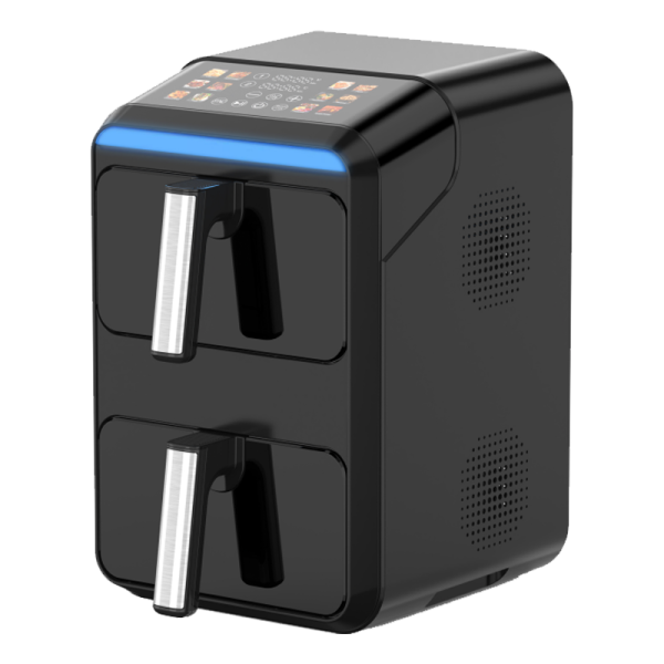 9L Dual Basket Air Fryer 2400W Digital Control Steel Cavity Non Stick