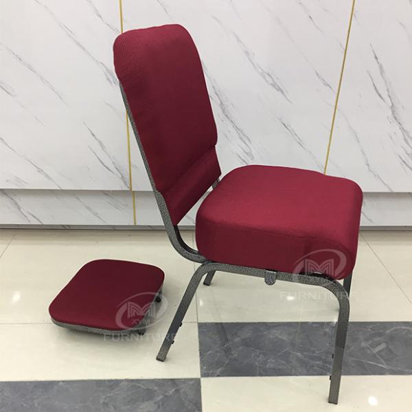 Modern Upholstered Pulpit Stackable Church Chair With Kneelers