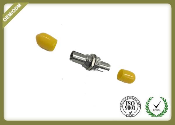 ST Singlemode Simplex Metal Fiber Optic Adapter With Zirconia Sleeve Yellow Color