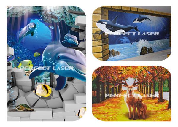 UV Floor Ground Wall Inkjet Printer Paper Glass Wood Ceramic Metals 9600dpi