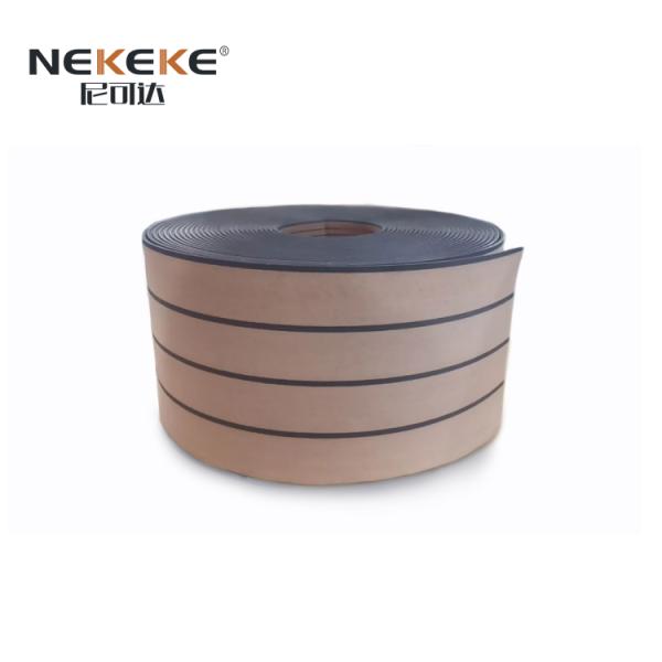 Marine Grade PVC Deck Flooring Teak PVC Boat Flooring Brushed Surface 5mm Thick