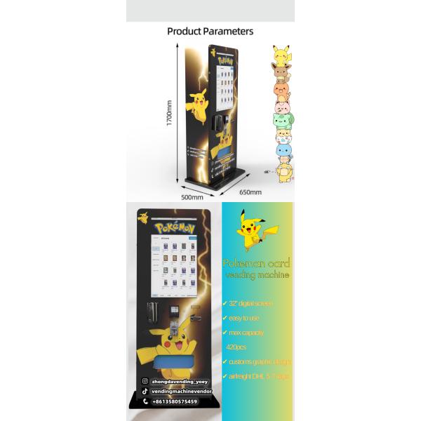 Mini Stand-Free Card Vending Machine with Touch Screen for Trading Cards Sport Cards