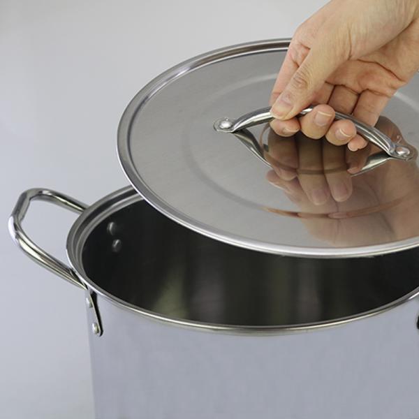 Бак супа серебряного Stockpot нержавеющей стали толстого большой сверхмощный с крышкой