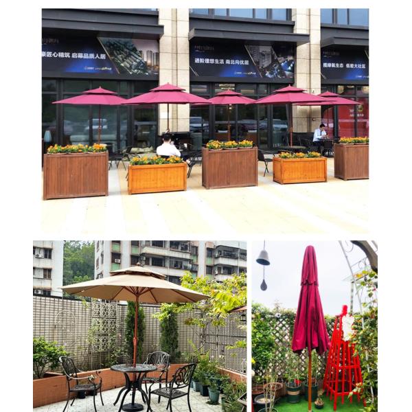 220g Polyester Fabric Sun Garden Umbrella Parasol 2.7*2.7M