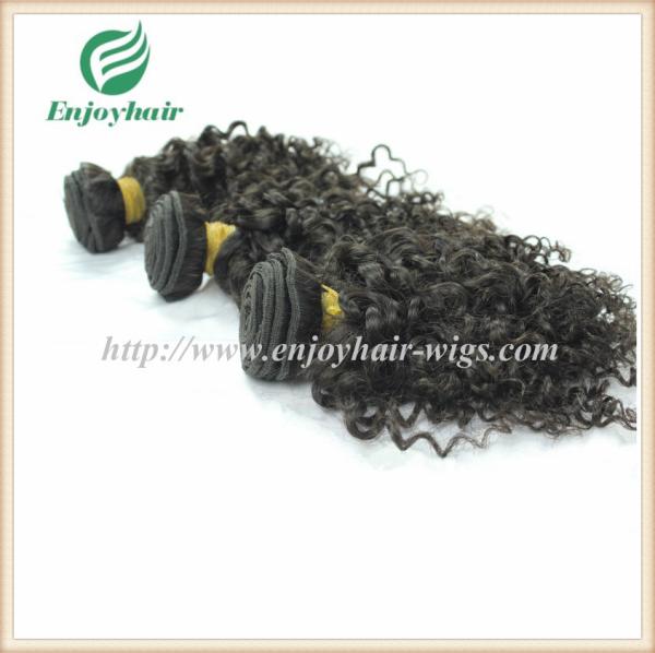 Indian virgin hair weave natural color(can be dye)  curly hair 10''-26'' hair extension