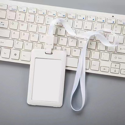 Plastic Sublimation ID Card Holder Blanks Personalized Sublimation Lanyard Card Holder With Aluminum Sheet
