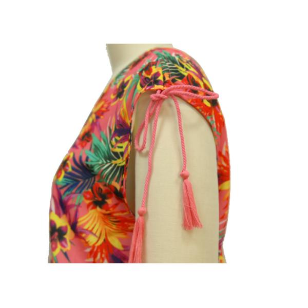 Satin Ladies Summer Jumpsuits , Loose Off The Shoulder Floral Jumpsuit Mesh Fabric