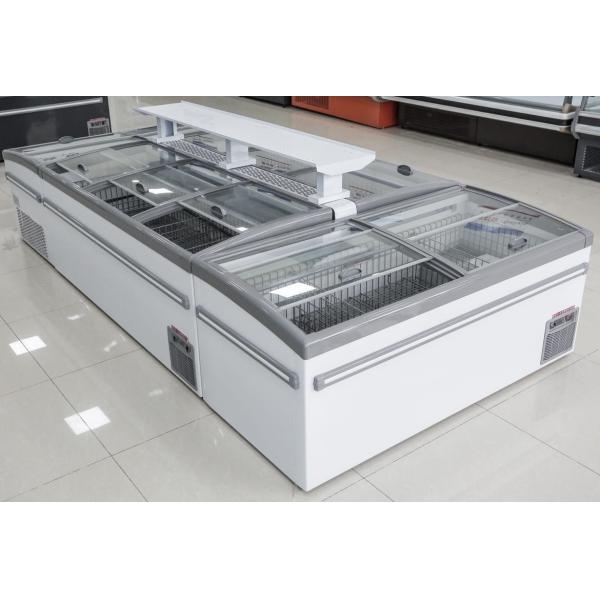 Big Capacity Glass Door Chest Freezer With Automatic Defrost R290 Refrigerant