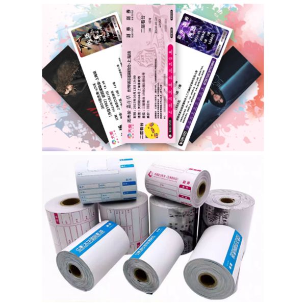 90cm 100cm Reel 55gram 70gram Coating Thermal Paper For Making Tickets