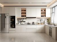 Armarios de cocina de jardín con panel de puerta de laca Unidad de pared de cocina personalizada