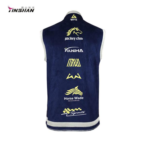 Colete de treino de equipa de algodão polibrodado personalizado com design respirável Wicking