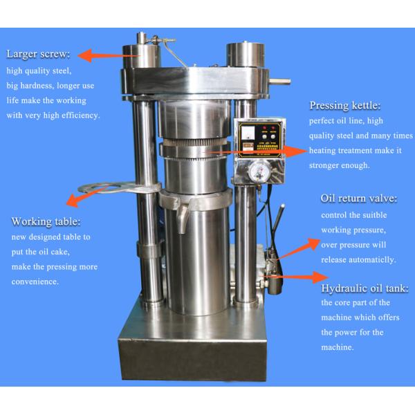 Многофункциональная гидравлическая масляная пресс-машина 60-100 кг/ч Мощность 2,2 кВт Мощность 380В/220В Напряжение 335 мм чайник