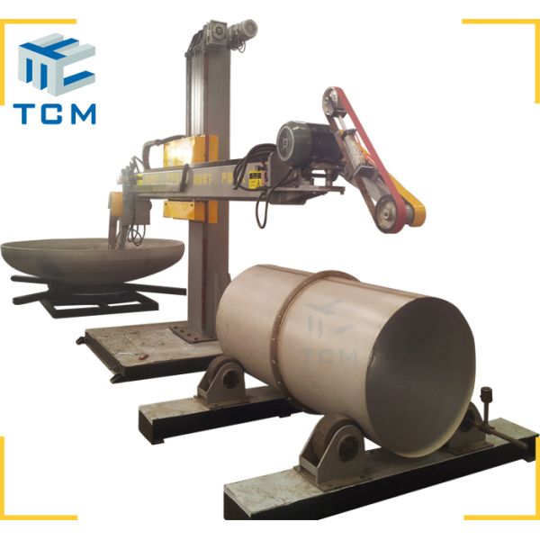Stainless Steel shell and dish end polishing grinding machine automatic Polishing machine