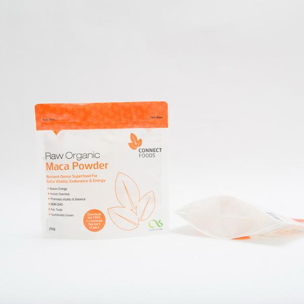 250g Maca Powder Food Packaging Bags 120MIC Stand Up Pouch With Zipper