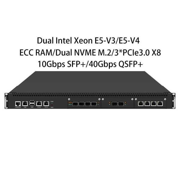 Zynshield 1U Rackmount Server PVE ESXi CentOS Ubuntu Intel Xeon E5V3 40Gbps QSFP+ 3 PCIe X8 Slots,