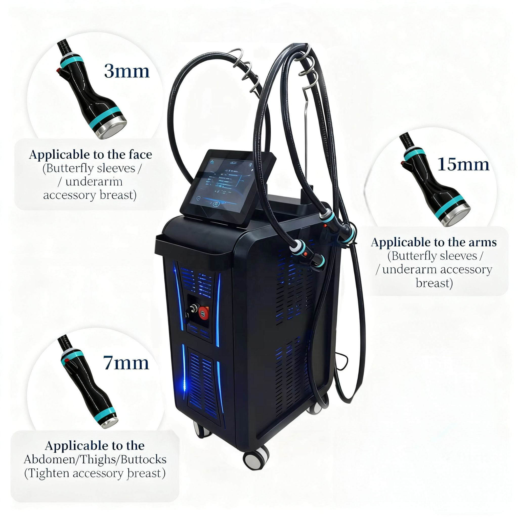 3 Handle 2.45GHz Onda PRO Coolwave Cellulite Removal Weight Loss Standing Body Slimming Machine