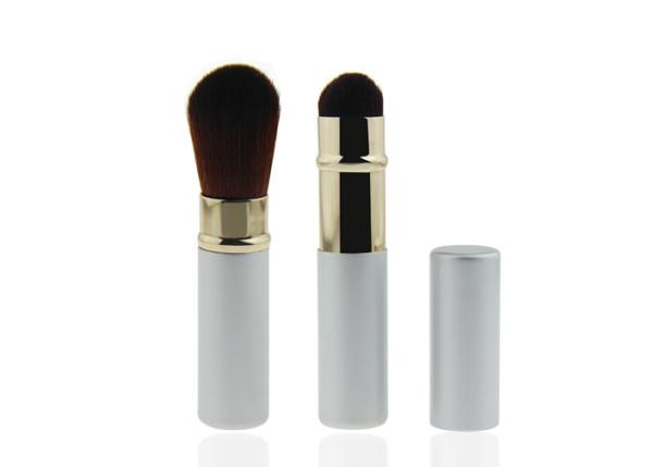 Essential Refillable Retractable Makeup Brush , Silver Powder Makeup Brushes