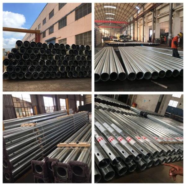 Professional ASTM A123 Galvanized Steel Pole For Transmission And Lighting In Philippines