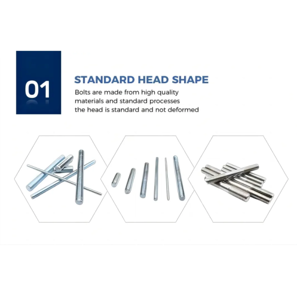Stud Bolt Factory Price Thread Rods Thread Rod Double Ended Stud Bolts HDG Black M22 M24