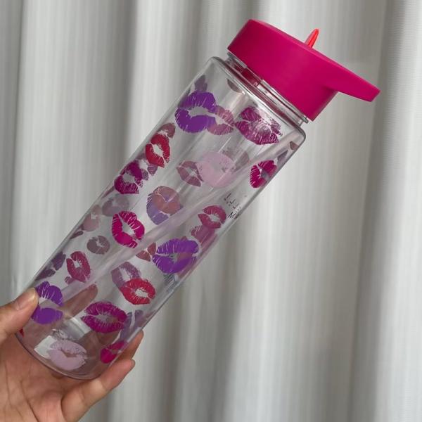 Renewable RAS  Handle-equipped Single-layer Straight-topped Water Bottle  700ml Plastic Sports Water Bottle GRS Certified