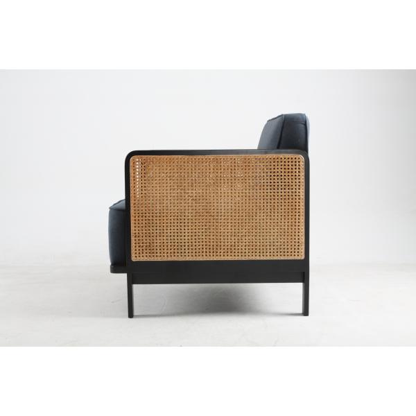 Linen Fabric Caned Back lounge Chairs Luxury Star Hotel Furniture