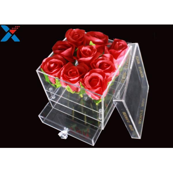 Transparent Acrylic Flower Box 15 * 15 * 15cm / 20 * 20 * 20cm / 25 * 25 * 25cm