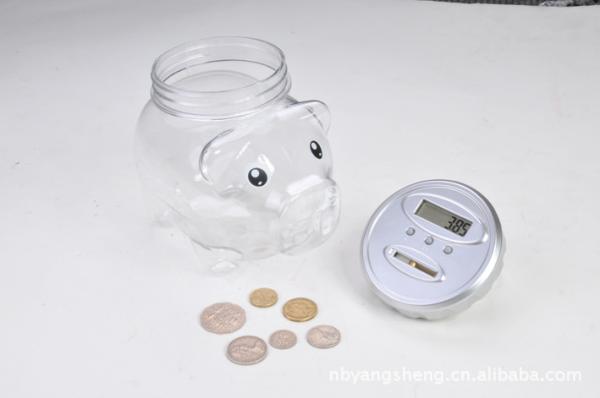 ABS Digital Currency Colorful Piggy Bank For Kids Purple Yellow Pink Blue Green
