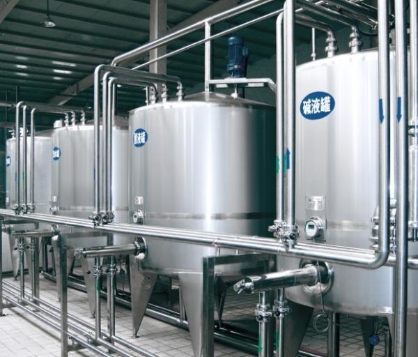 Sanitary Dairy Production Line / Stainless Steel Milk Tank Customized Dimension