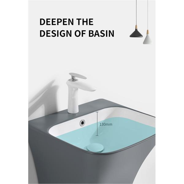 Bathroom Pedestal Sanitary Ware Basin 12L Free Standing Wash Basin