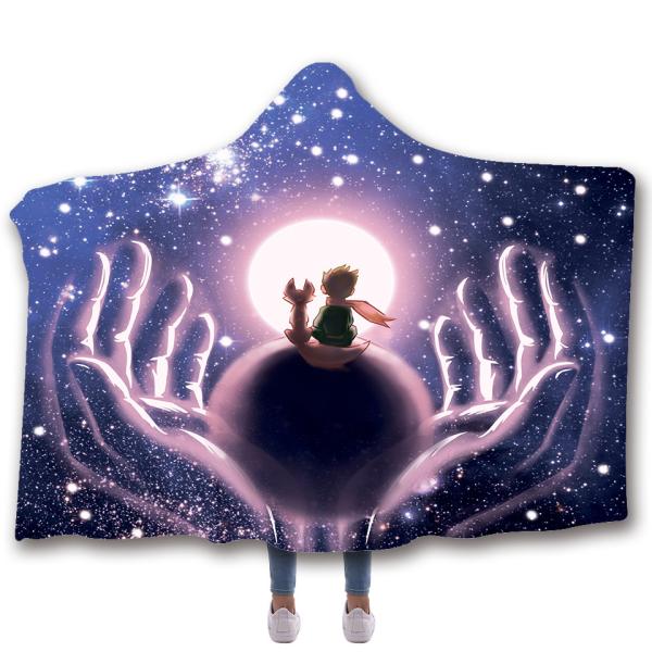 Fantasy series children's adult hooded blanket velvet fabric rectangular hand washable