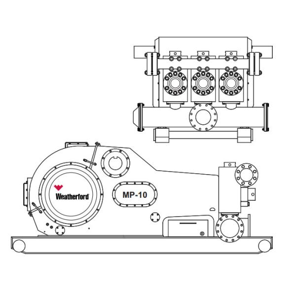 Weatherford E-2200 mud pump, E-447 mud pump, MP-16 mud pump, MP-13 mud pump, MP-5 mud pump, MP10 mud pump, MP10 mud pump