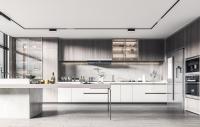 Customized Kitchen Cabinets Classic Italy Style Wooden Cabinet For Villa