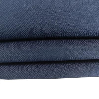 Tecido de fato e casaco masculino sustentável 300D Herringbone com 50% Poliéster 50% PRET