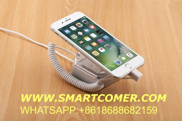 COMER security anti-theft devices alarm mobile phone mounting holders with charging cables