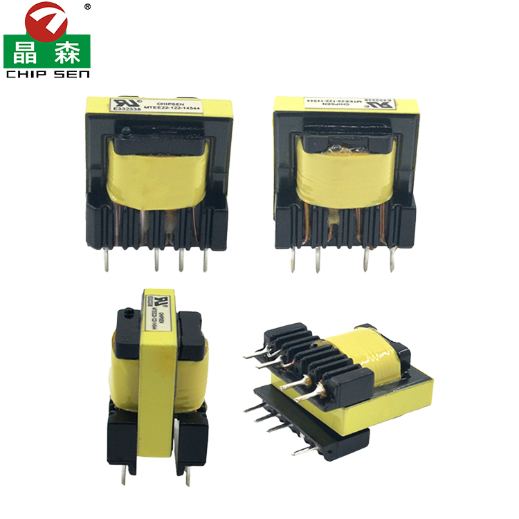 High Efficiency Low Loss EE22 High Frequency Flyback Transformer U/L E332338 Certified