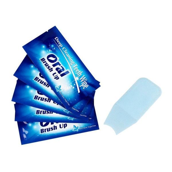 MSDS Teeth Whitening Wipes 7.5cm Mint Flavor Finger Brush Ups