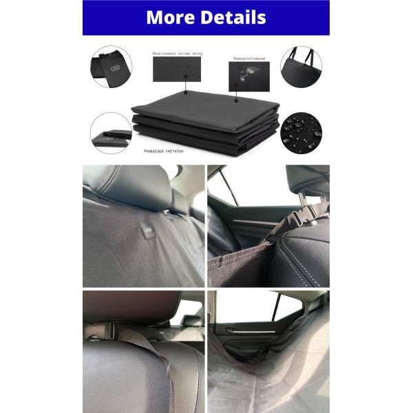 Funda protectora para asiento de coche para perros, impermeable, antideslizante y duradera