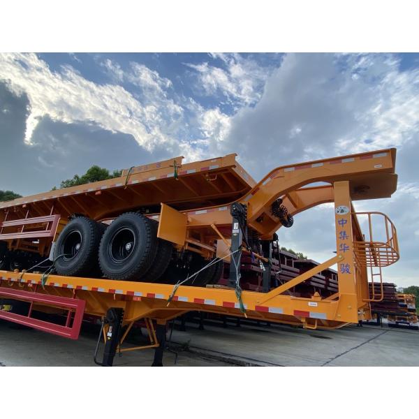 Long Distance Transportation 4 Axles Heavy Duty Flatbed Semi Trailer Truck and 12 Twist Locks