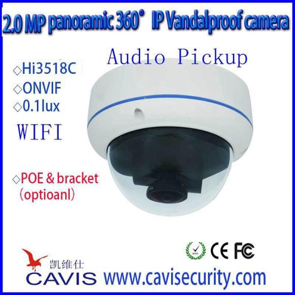 2.0MP 360°  Vandalproof and waterproof Fisheye ip camera HB-IP360MH