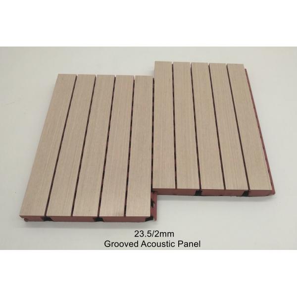 Luxury American Oak Veneer Acoustic Slat Wood Wall Panels Linear Timber Soundproofing Board