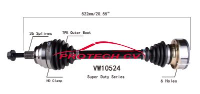 Volkswagen Golf Front Axle Shaft Replacement Cv Shaft Assembly