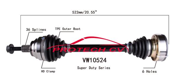 Volkswagen Golf Front Axle Shaft Replacement Cv Shaft Assembly
