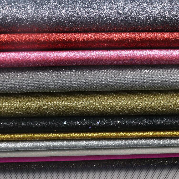 High Quality Trendy Unique Ecofriendly Chunky Stylish Leather Chunky Glitter Fabric