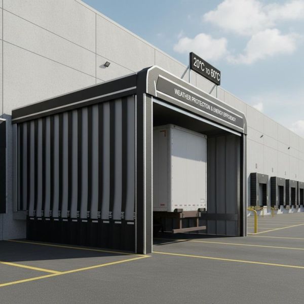 20 to 60 degrees Celsius Commercial Loading Dock Shelter Protecting Loading