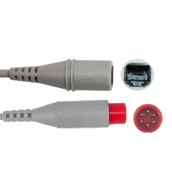 Grey Spacelabs IBP Cable Round 4 Pin To Smiths Transducer IBP Cables