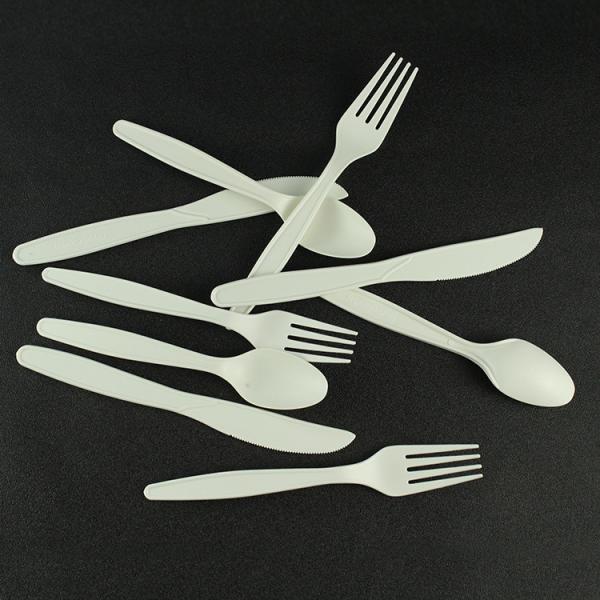 Disposable biodegradable cornstarch flatware cutlery for sustainable and green dining